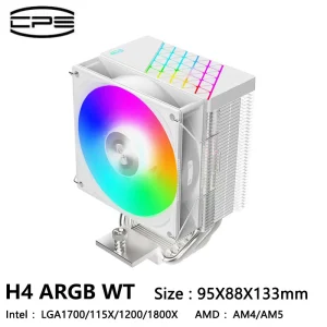 PCCOOLER 1FAN H4 ARGB WH