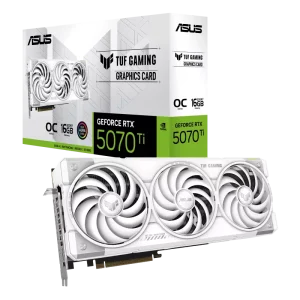 ASUS TUF RTX5070TI 16GB GAMING OC WHITE EDITION مع تجميعة